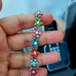 Multi Colored Crystal Necklace set NWOT
